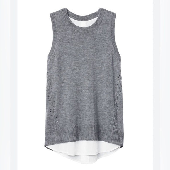 Athleta Tops - Athleta Itinerary Wool Sweater Tank Top Gray Size M